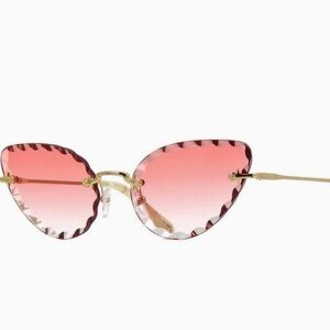 Chloe Rosie Red Cat Eye Gradient Sunglasses